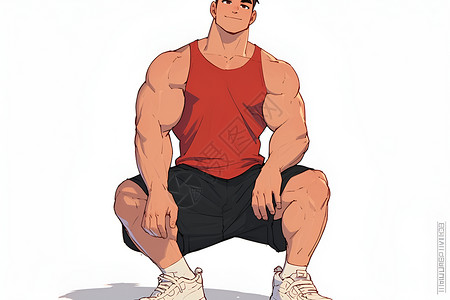 健身的男子背景图片