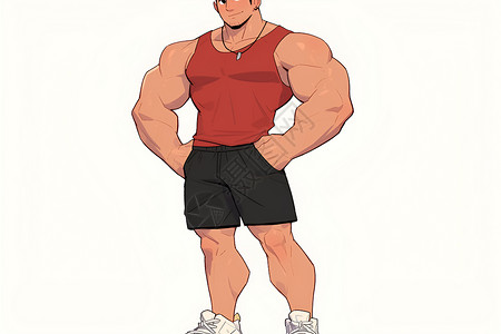 肌肉男子动漫角色背景图片