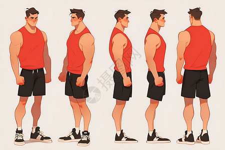 男人的强壮肌肉背景图片