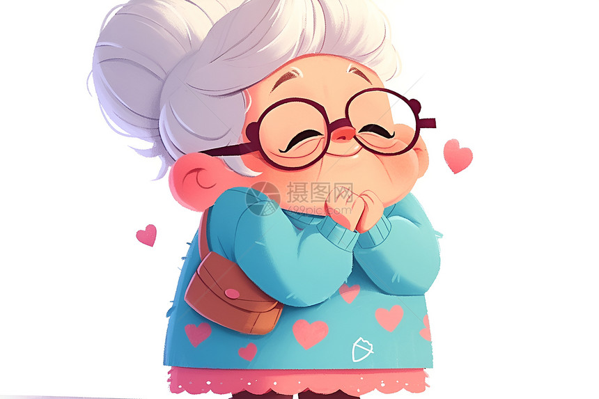 温情可爱的奶奶角色图片