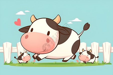 牧场的小牛背景图片