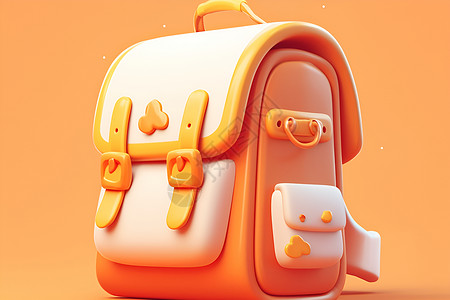 橙色的背包背景图片
