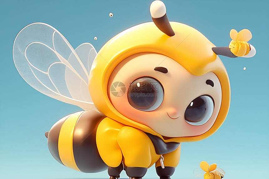 蜜蜂可爱插画图片