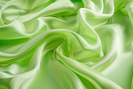 波状绿色丝绸之美背景