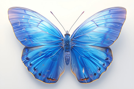 翅膀它闪耀的蓝蝴蝶插画