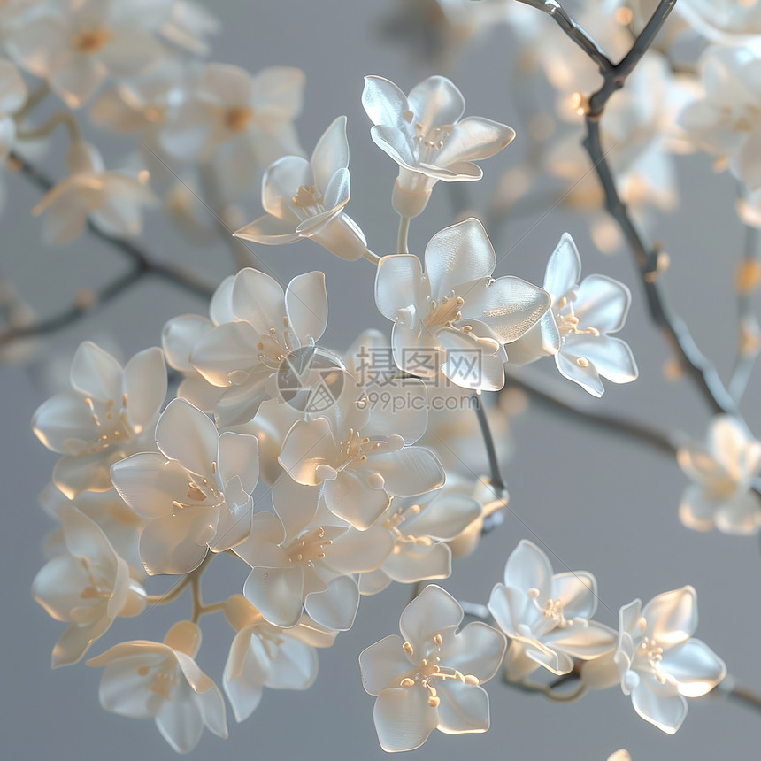 漂亮的白花图片
