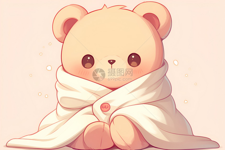 温馨可爱小熊插画图片