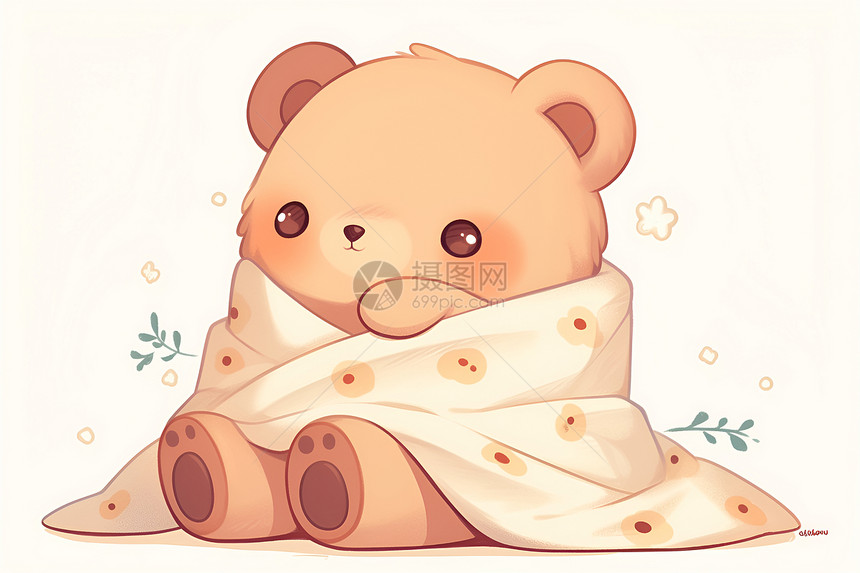 温暖甜美的熊宝宝图片