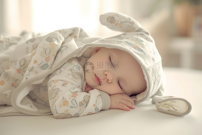 可爱宝宝的睡眠时刻图片