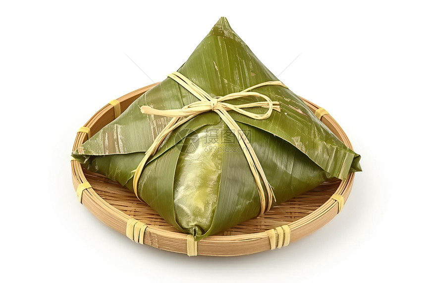 绿叶包裹的粽子图片