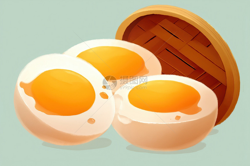 超大蛋黄的咸鸭蛋图片