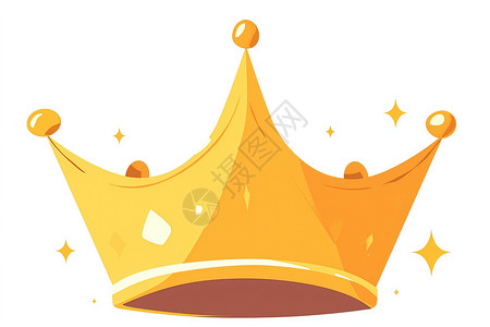 皇冠造型黄色的星星皇冠插画
