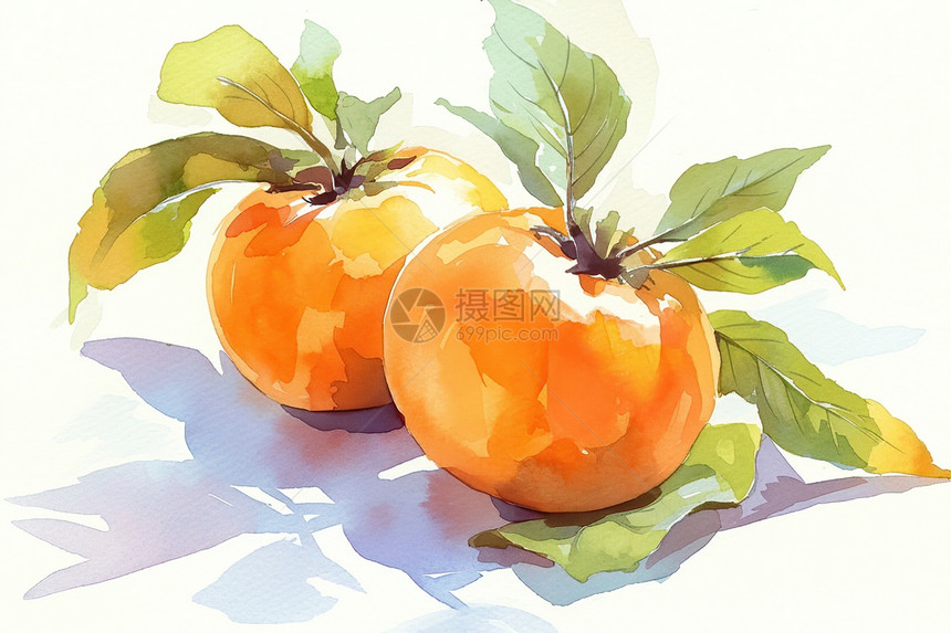 美味的水果柿子图片