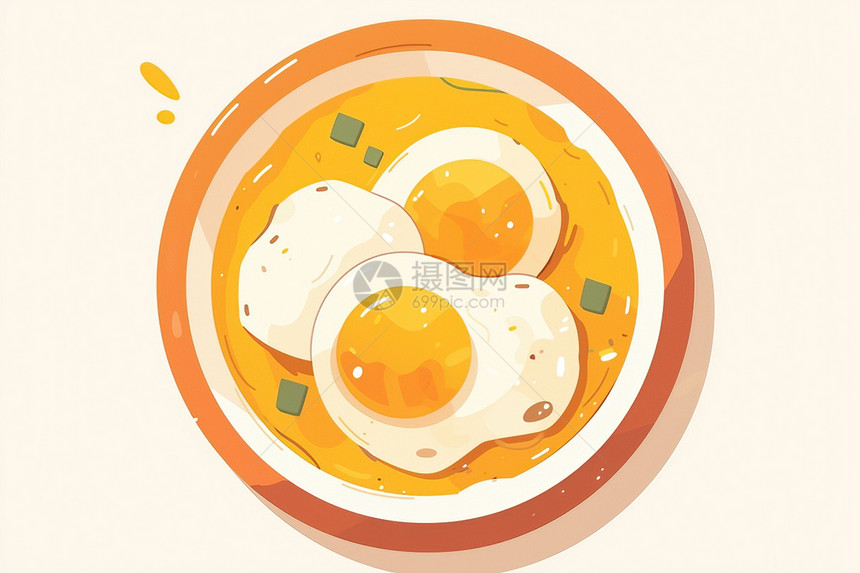 碗里的新鲜鸡蛋图片
