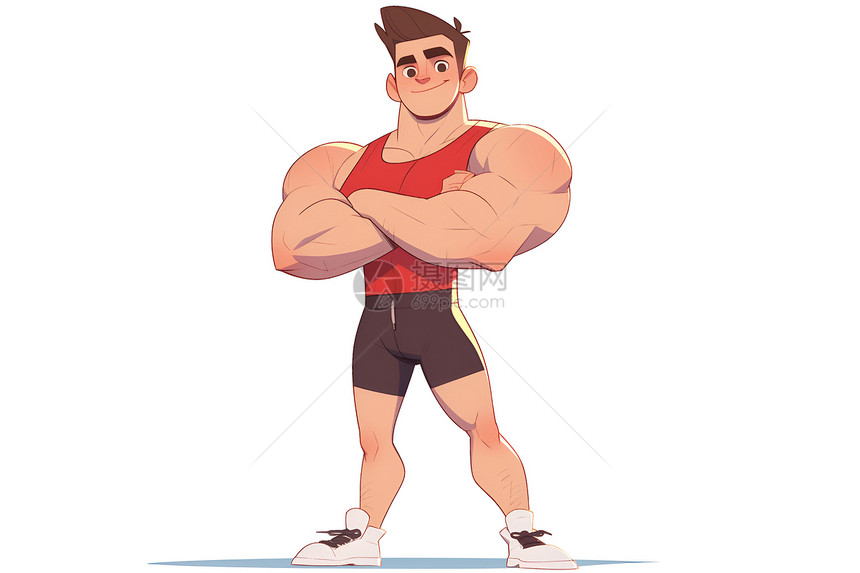 健壮的肌肉男人图片