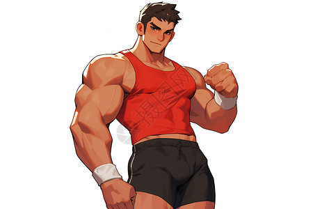 肌肉爆发男子的肌肉插画插画