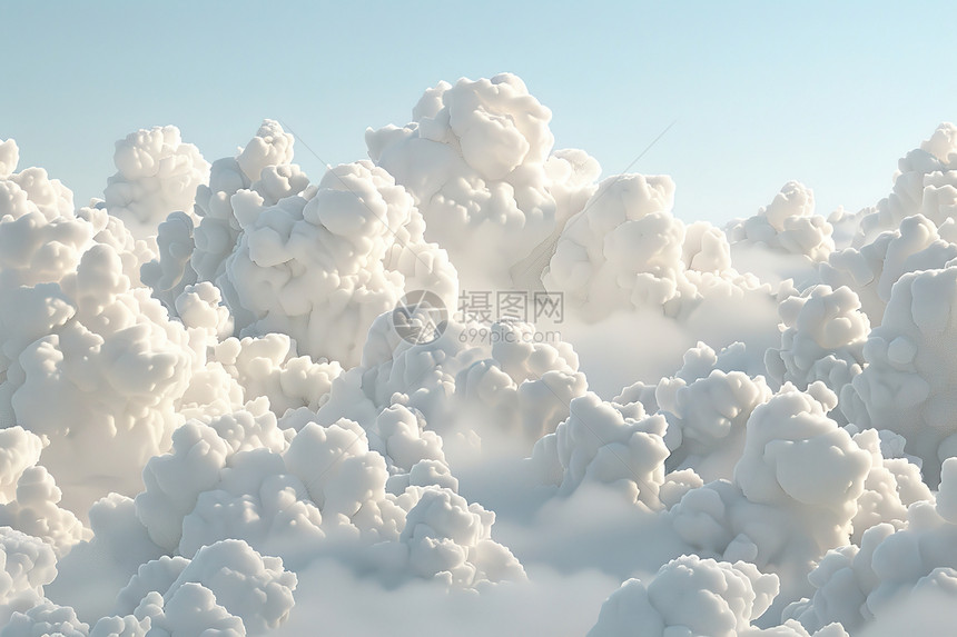 梦幻的白色云彩图片