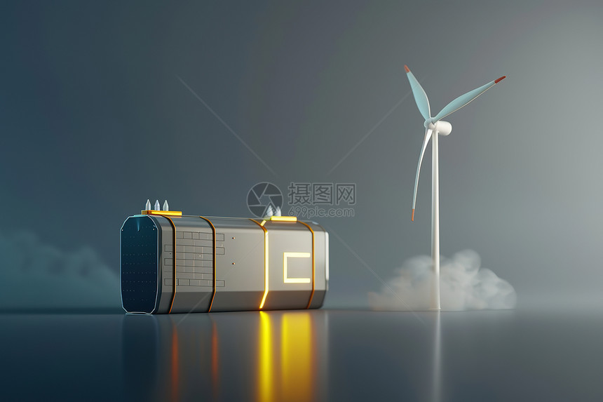 卡通的风力涡轮机图片
