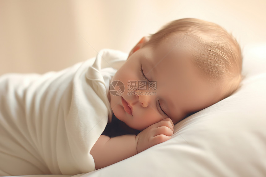 闭着眼睛睡觉的可爱孩子图片