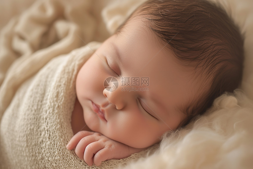 沉睡中的可爱婴儿图片