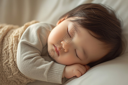 休息睡觉的可爱婴儿高清图片