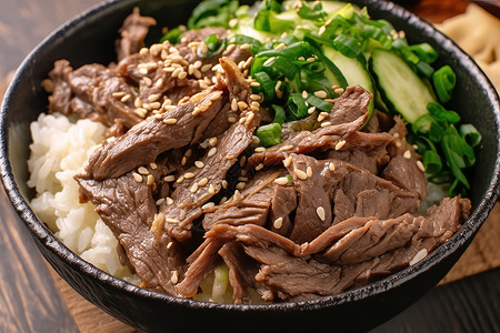 筷子素材美味的牛肉饭背景