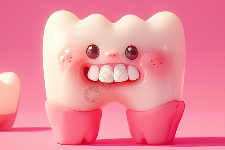 牙齿洁白健康洁白的牙齿插画