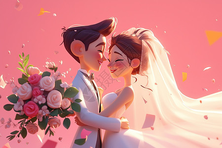 浪漫的婚礼背景图片
