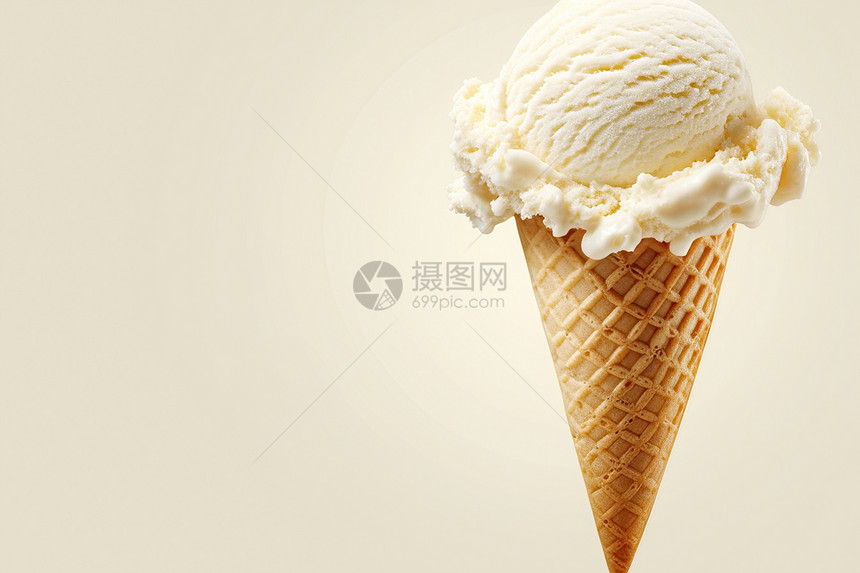 奶油冰淇淋球图片
