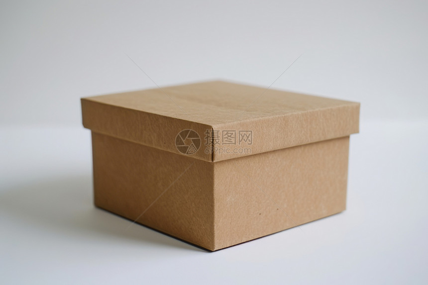 盒子在白桌上图片