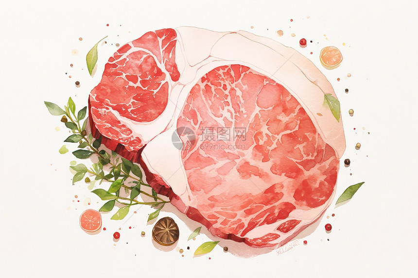 一块肉排图片