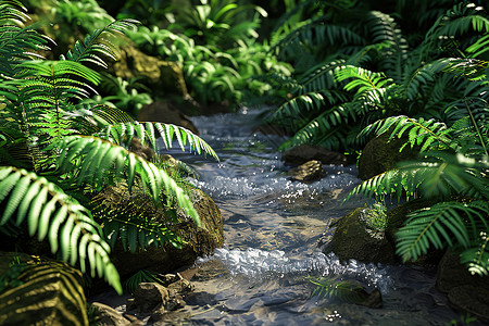 潺潺的河流植物潺潺高清图片
