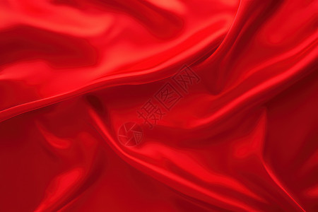 表面凸起红色的丝绸背景