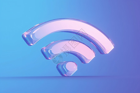 wifi符号紫色的WiFi信号插画