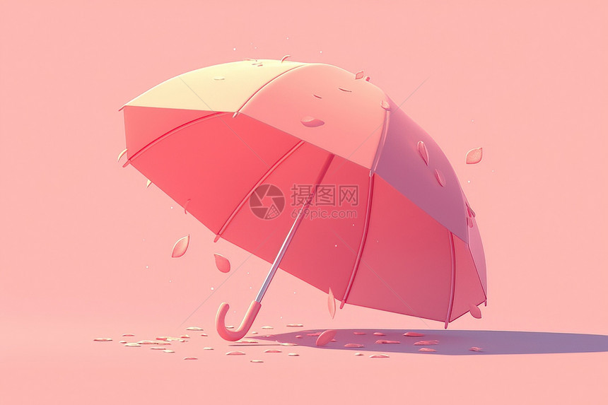 粉红色的伞图片