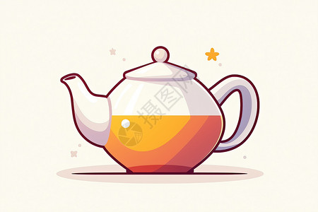 精美茶壶精美的茶壶插画