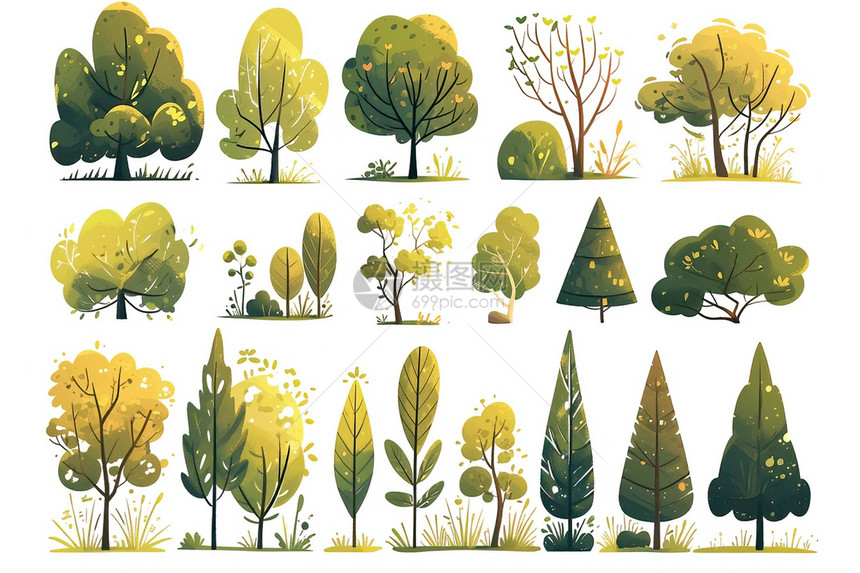 各种各样的树木图片