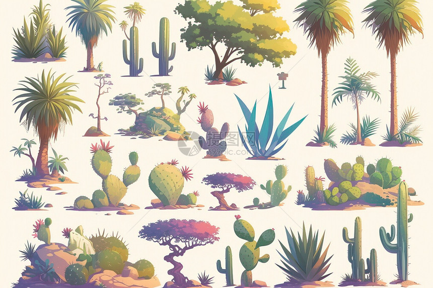 沙漠里的植物图片