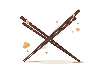 木质筷子木质的筷子插画