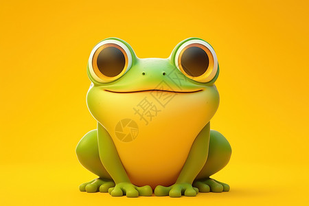 大青蛙双眼睁得大大的青蛙插画