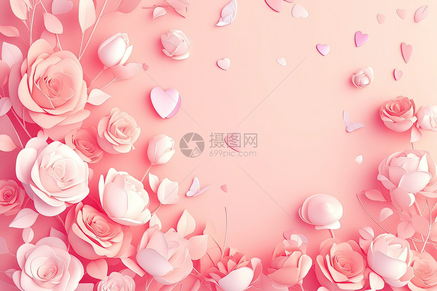 粉色的花瓣背景图片
