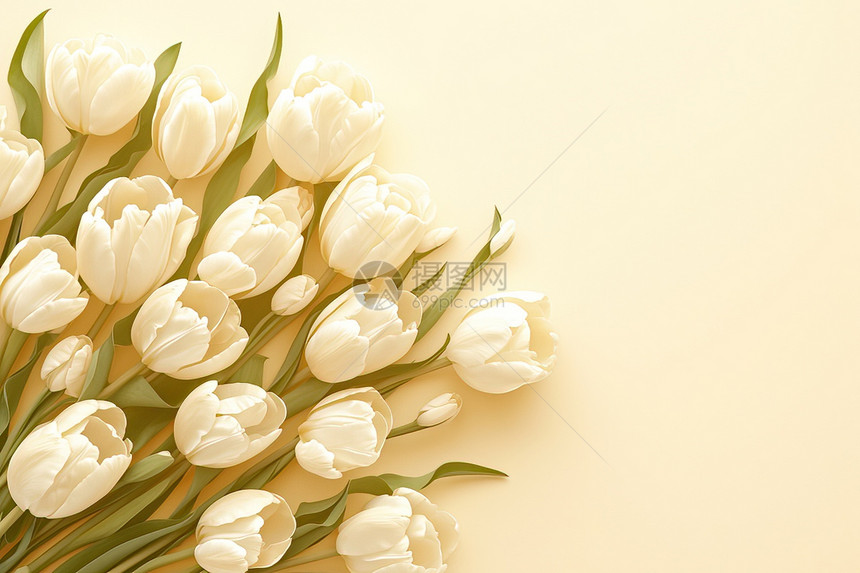 白花绽放的花朵图片