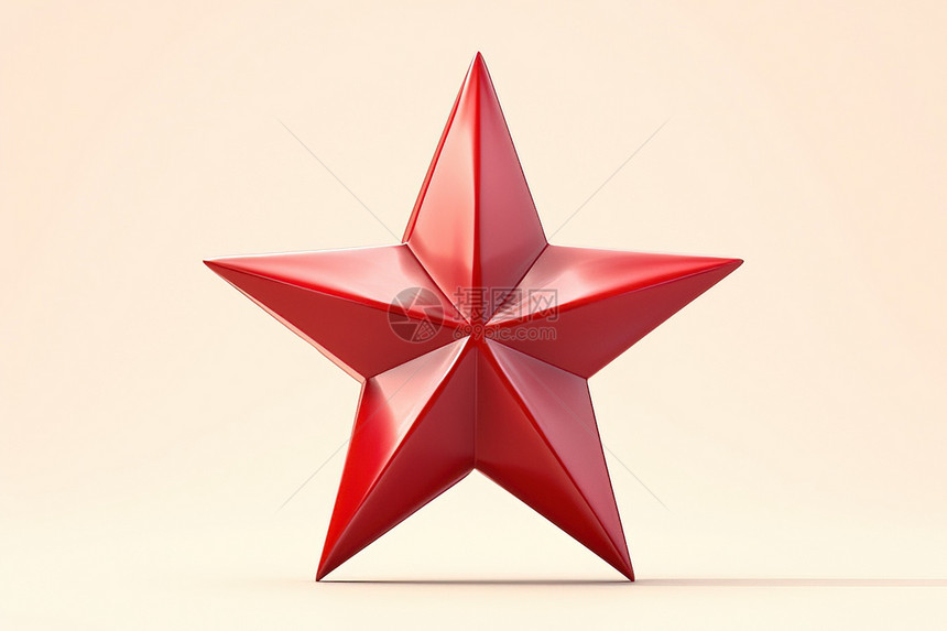 红星的立体五角星图片