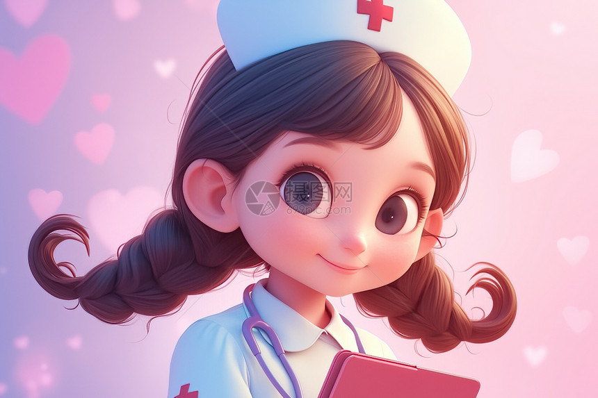 梦幻护士少女图片