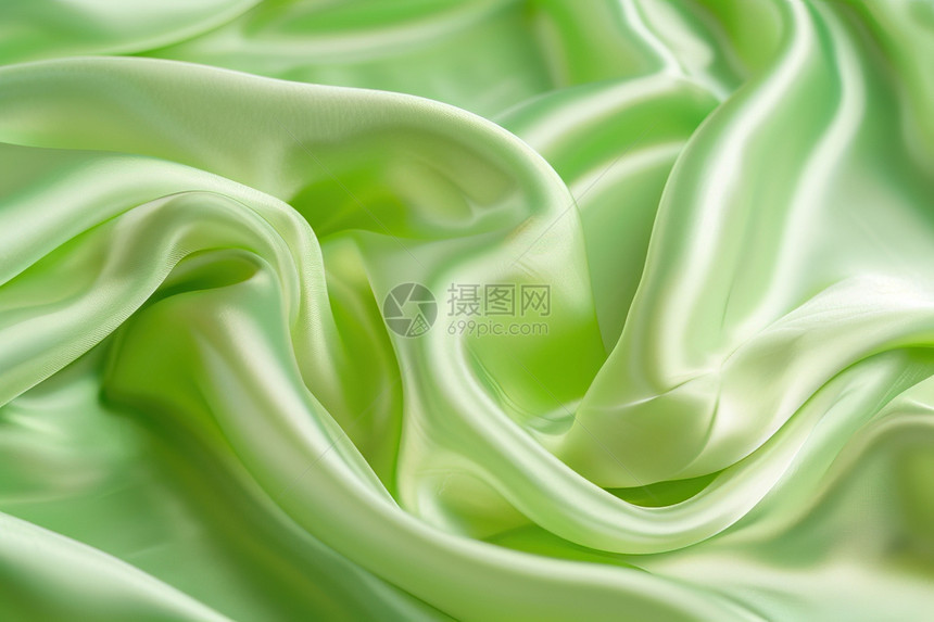 绿色丝绸褶皱图片