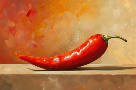 桌上的蔬菜木桌上的红辣椒插画