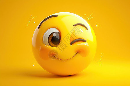 乐观快乐的黄色笑脸背景图片