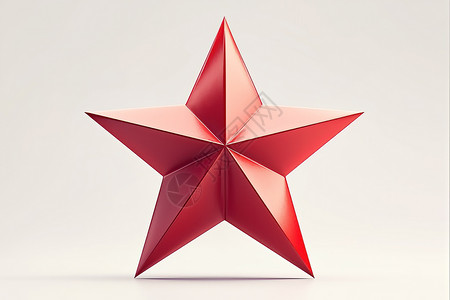 好看的五角星红星的简约插画插画
