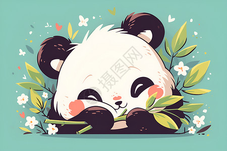 熊猫大哭可爱的动物熊猫插画