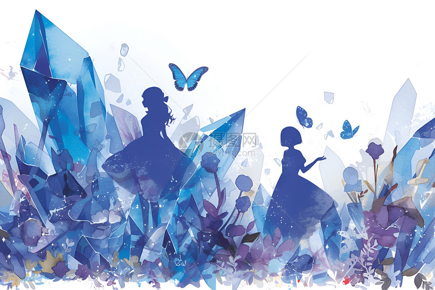 蓝晶蝴蝶幻境图片
